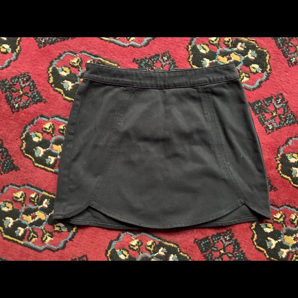 Black Denim Skirt